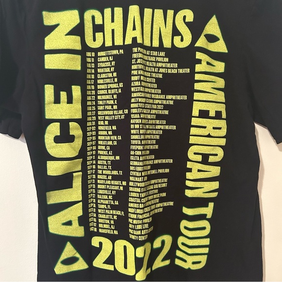NWOT Official Alice in Chains 2022 Tour T Shirt Small Graphic Tee Grunge Merch - Picture 4 of 5